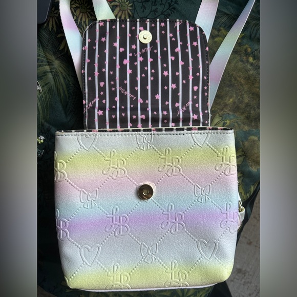Betsey Johnson Pastel LB Logo Mini Backpack Ombré-hued - Picture 4 of 12